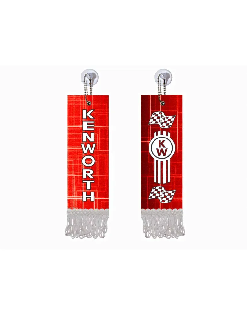 Вымпел прямоугольный KENWORTH (5х15 см, белая бахрома)