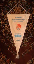Вымпел ДСО Водник г. Архангельск. Зимнее многоборье ГТО 2 место. 1986 год.