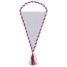 Вымпел 10*15 см треугольный, кант триколор, для сублимации